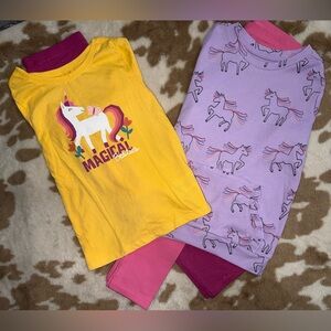 Girls Size 4T Unicorn 2-Piece Outfit Sets – NEW Without Tags – Bundle